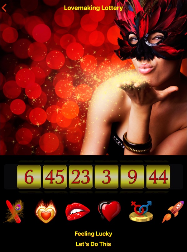 Lovemaking Lottery Main Screen